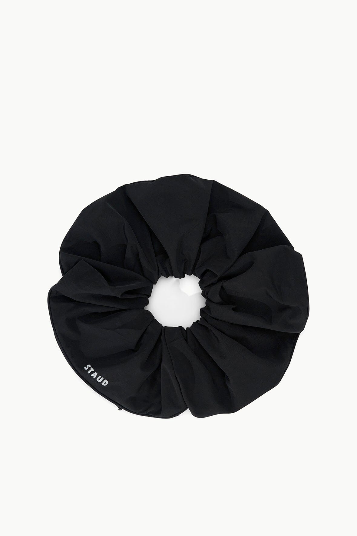 Oversized Nylon Scrunchie with Hidden Pocket | Gorge Black