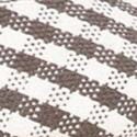 Open-Toe Mule with Kitten Heel & Gingham Canvas | Brigitte Dark Chocolate