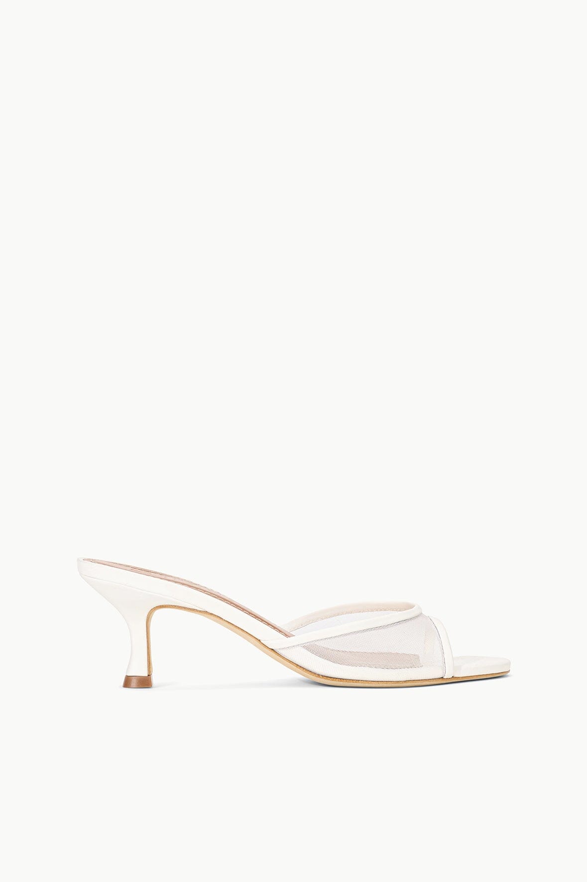 Kitten Heel Mule with Mesh & Nappa Leather | Brigitte