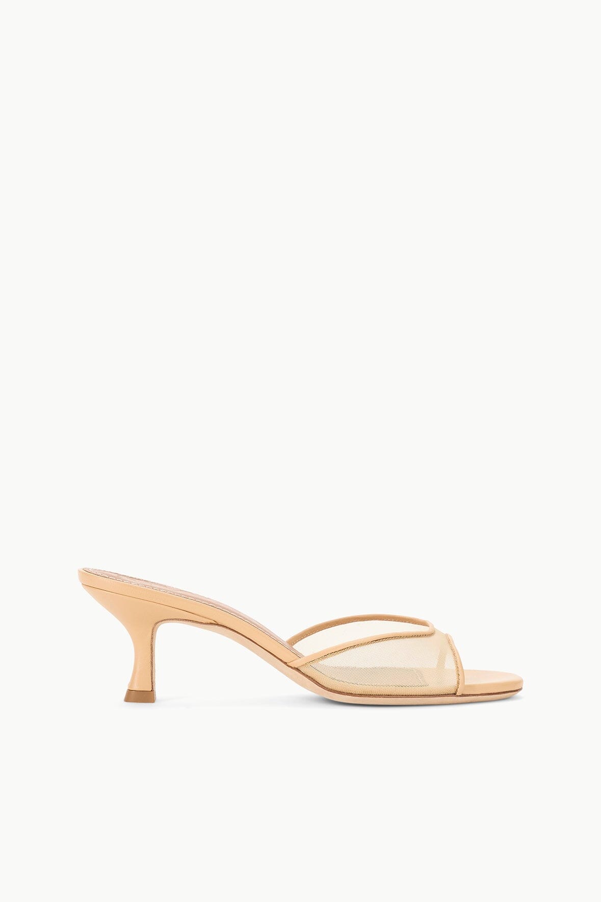 Open-Toe Mesh Mule with Kitten Heel | Brigitte
