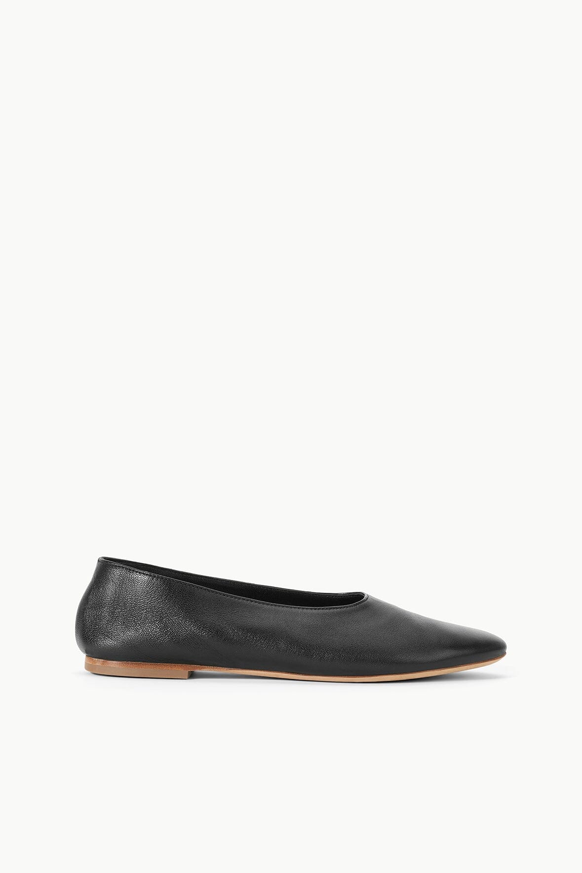 Soft Nappa Leather Ballet Flats for Women | Alba Black