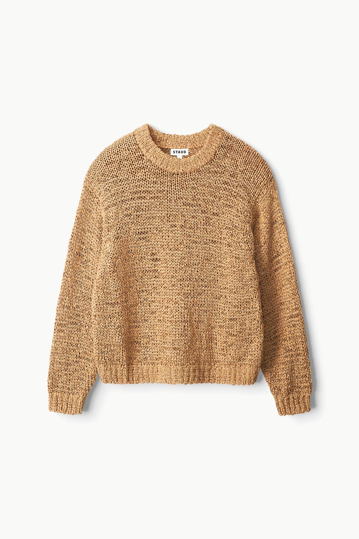 Relaxed Fit Organic Cotton Sweater | Cala Camel Crewneck