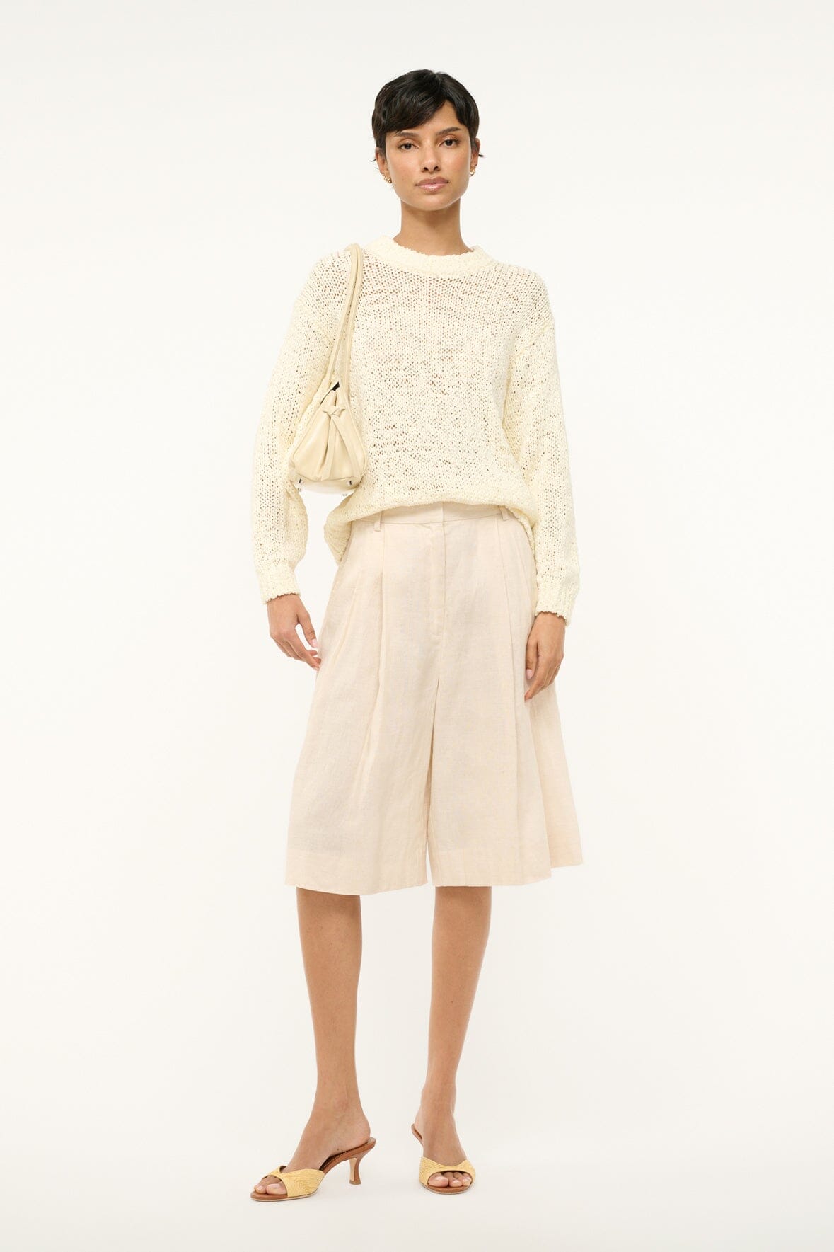 Relaxed Fit Organic Cotton Sweater | Cala Ivory