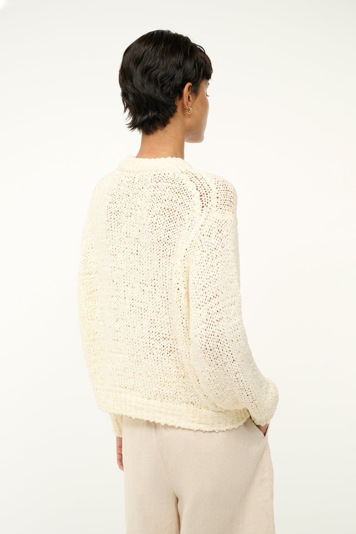 Relaxed Fit Organic Cotton Sweater | Cala Ivory