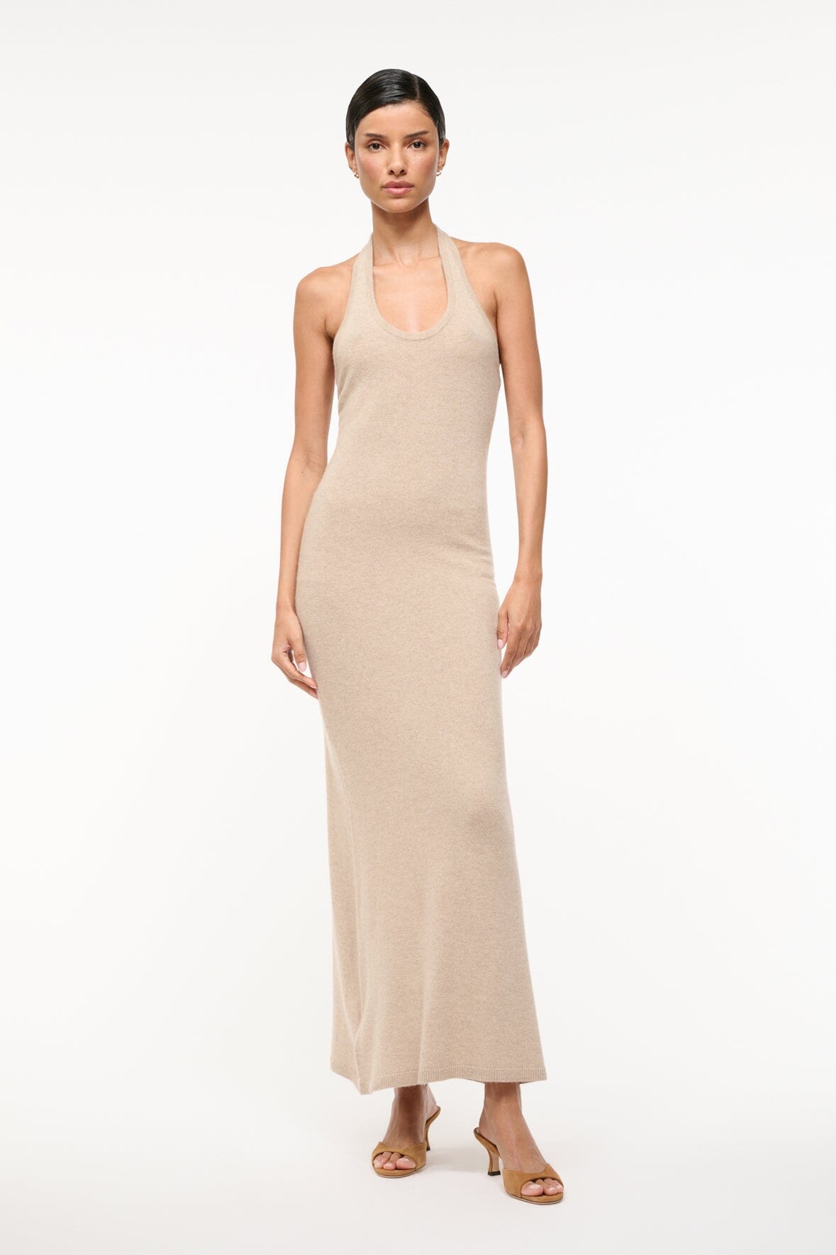 Cashmere Halter Dress | Sleeveless Scoop Neck | Canela