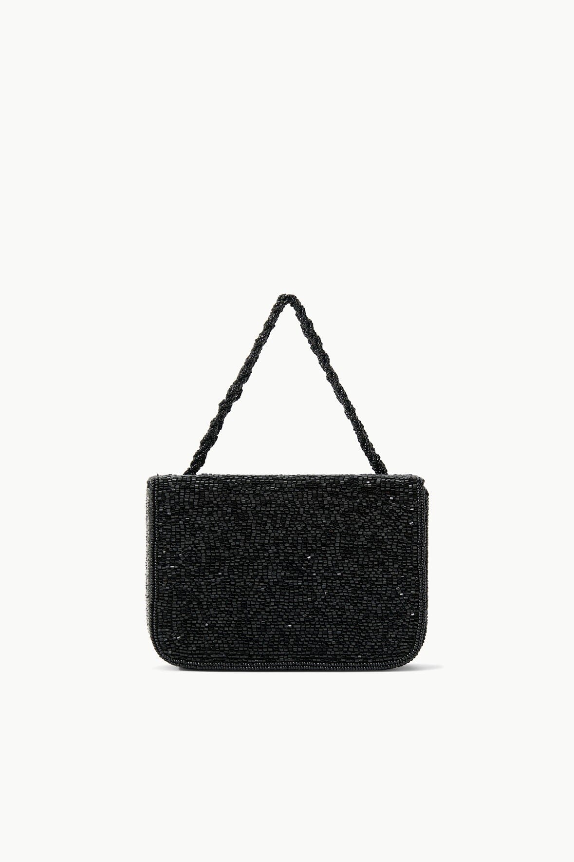 Beaded Box Bag with Magnetic Closure & Delicate Handle | Carmen Black