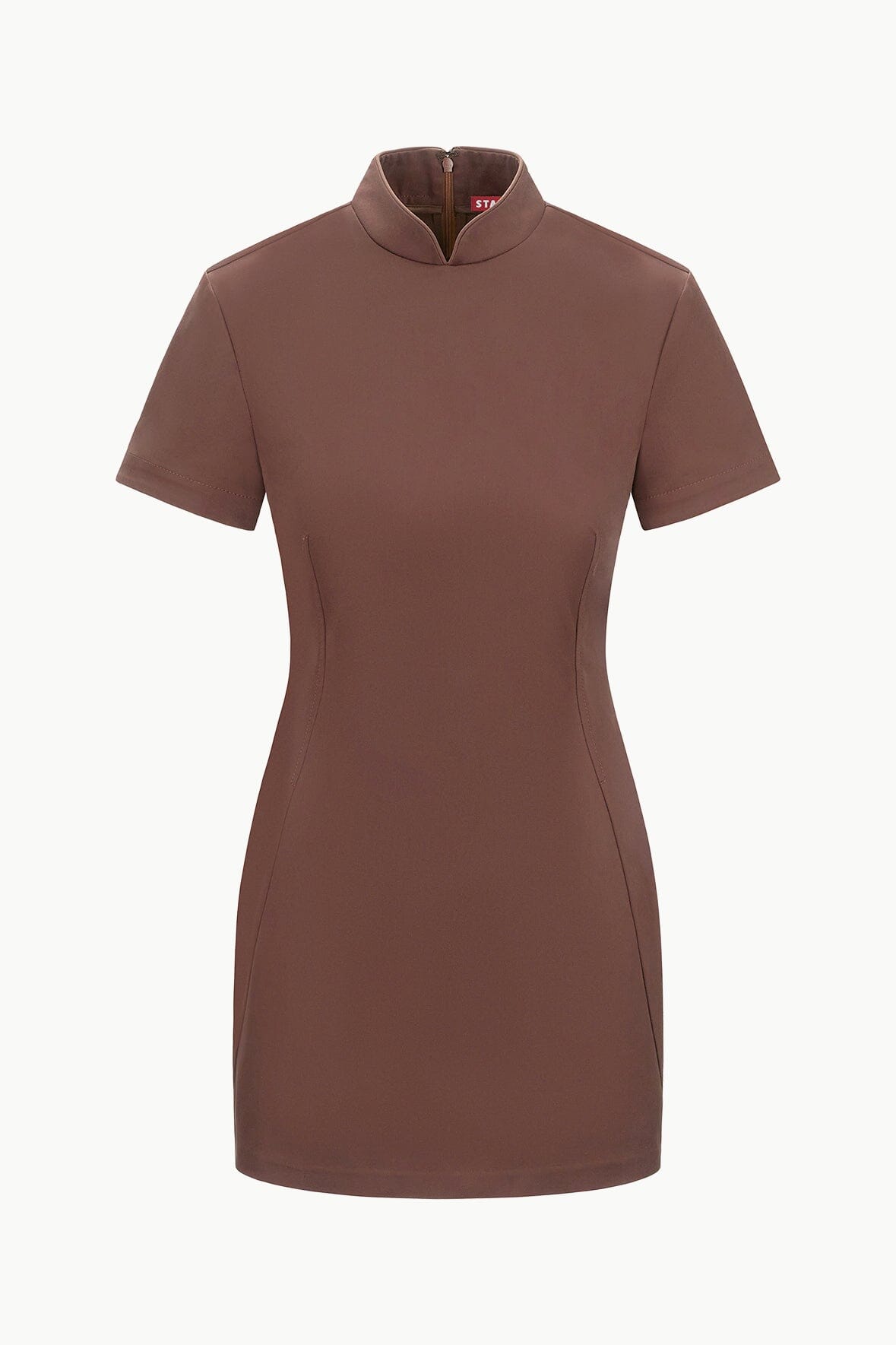 Fitted Short Sleeve Mini Dress with Corset Seaming | Cass Dress