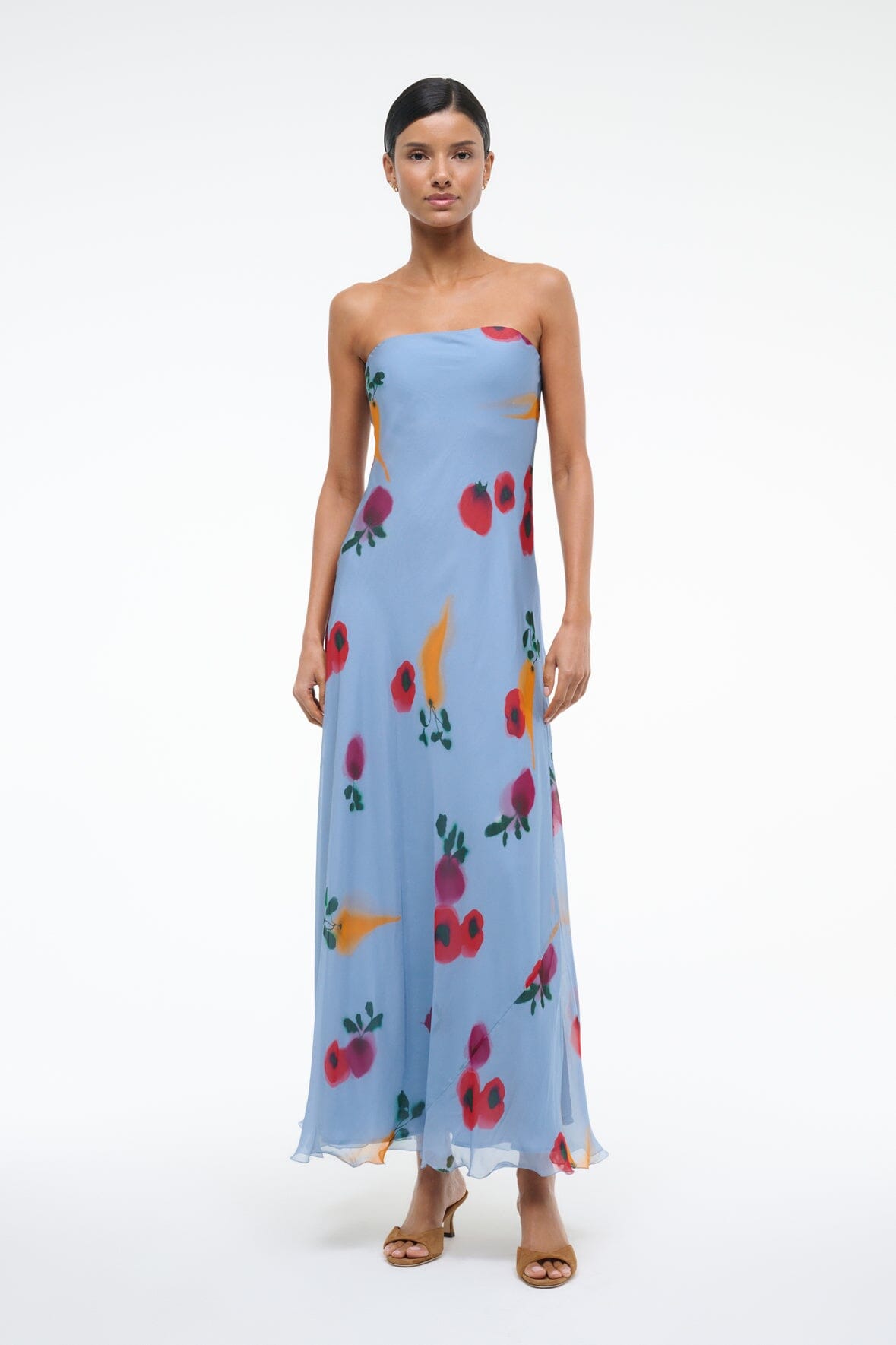 Strapless Maxi Dress with Corset & A-Line Skirt | Cassie Dress