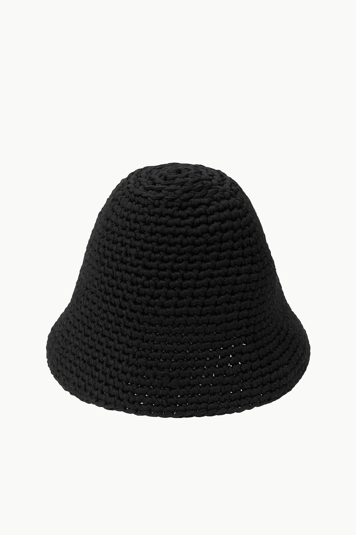 Hand Crocheted Bucket Hat | Soft & Packable for Travel | Black