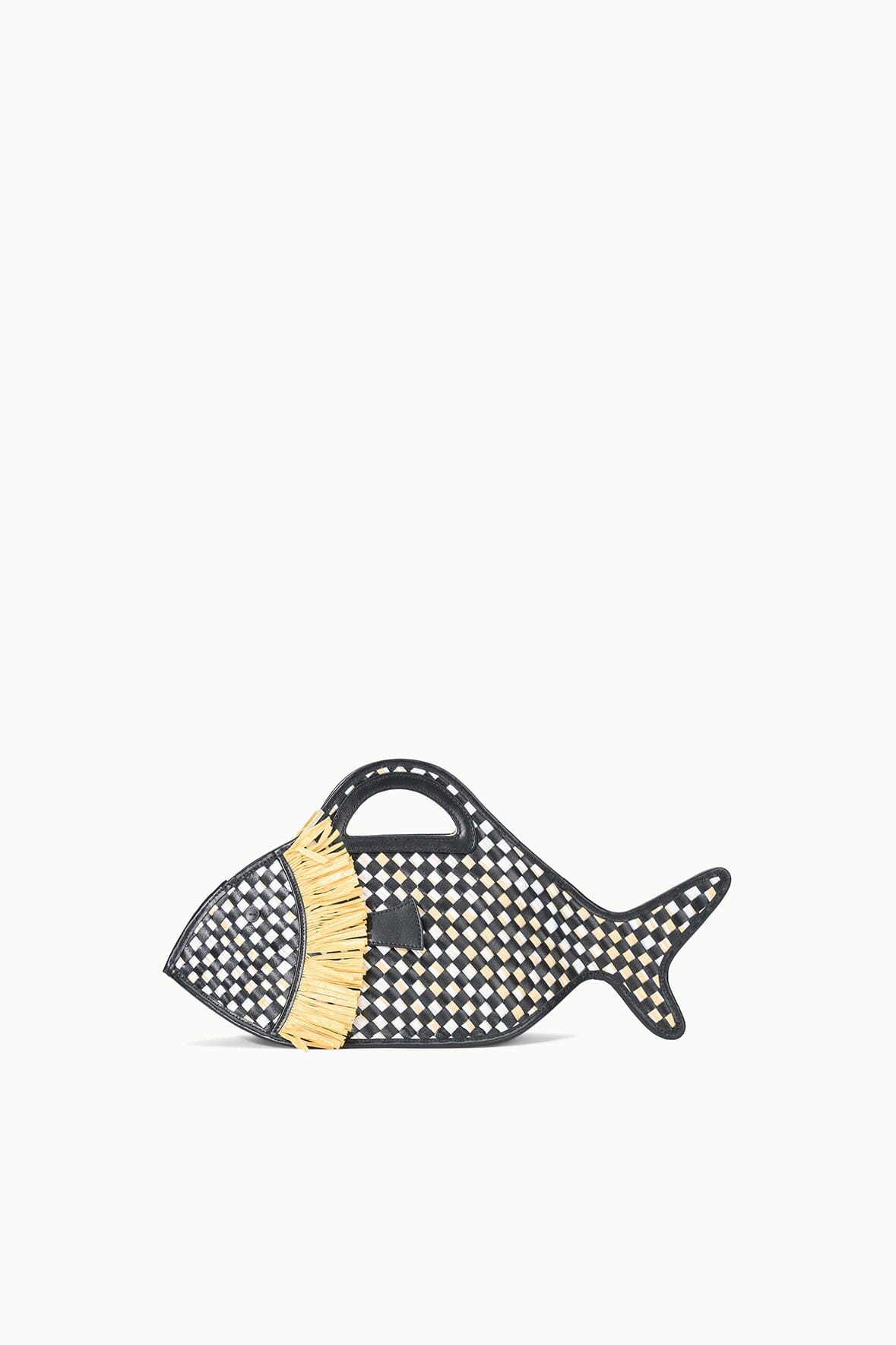 Hand-Woven Basket Bag with Leather Trim & Zip Pocket | Cleo Fish