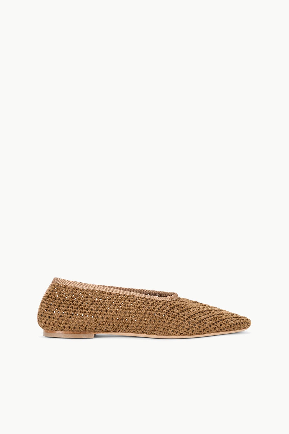Camel Crochet Ballet Flats for Women | Alba