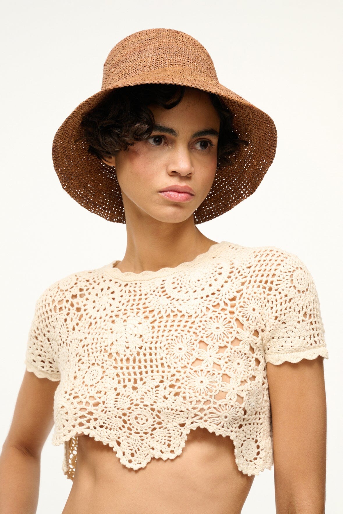 Straw Crochet Bucket Hat with Wide Brim for Summer | Rita Tan