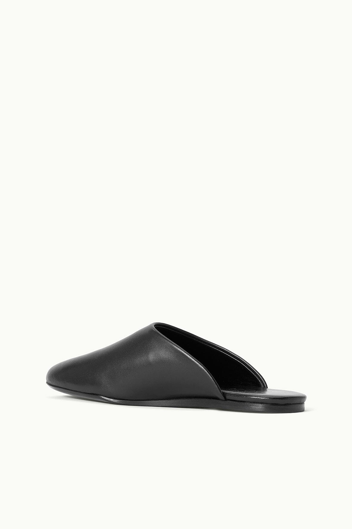 Custom Leather Abby Slippers | Black Nappa Slip-On