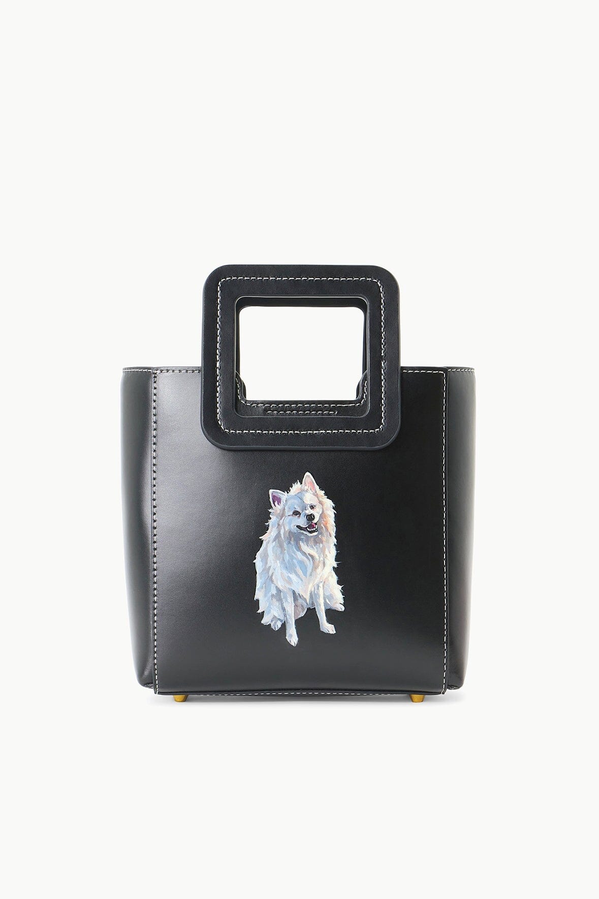 Mini Shirley Leather Bag with Zipper Closure & Suede Lining | Black