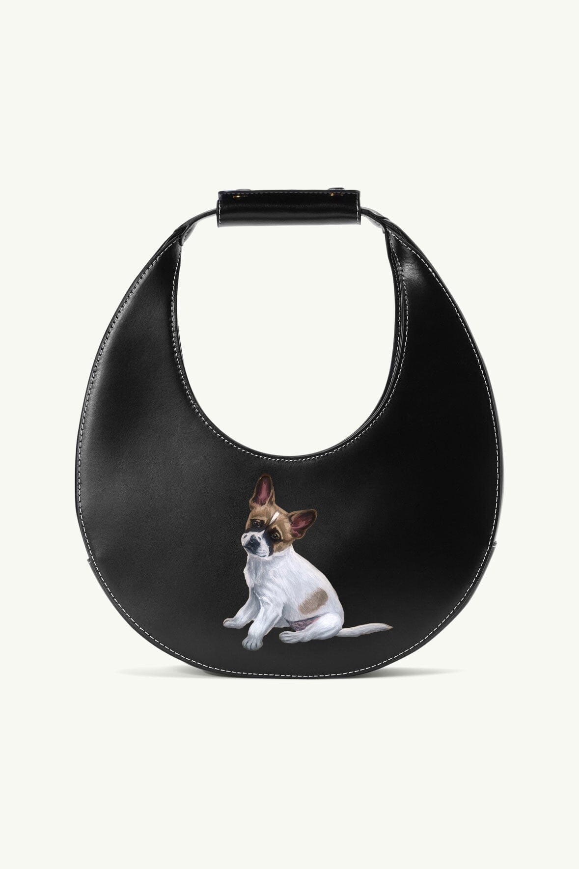 Custom Moon Bag with Magnetic Closure & Suede Lining | STAUD