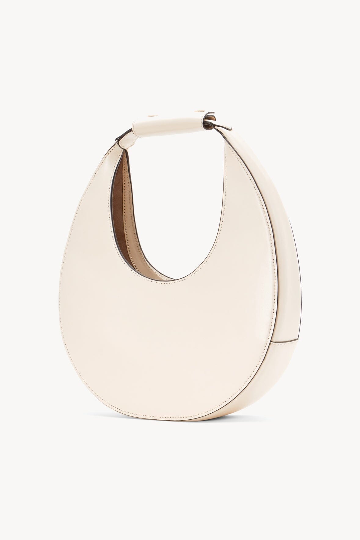 Cream Crescent Moon Bag with Magnetic Clasp | STAUD