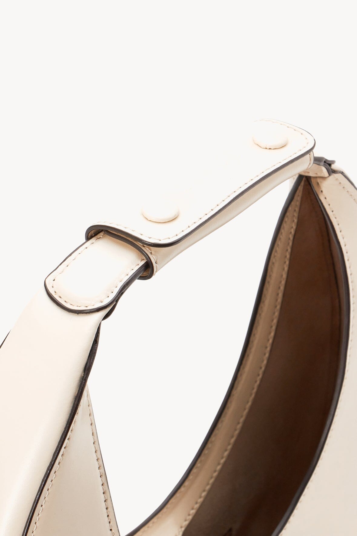 Cream Crescent Moon Bag with Magnetic Clasp | STAUD