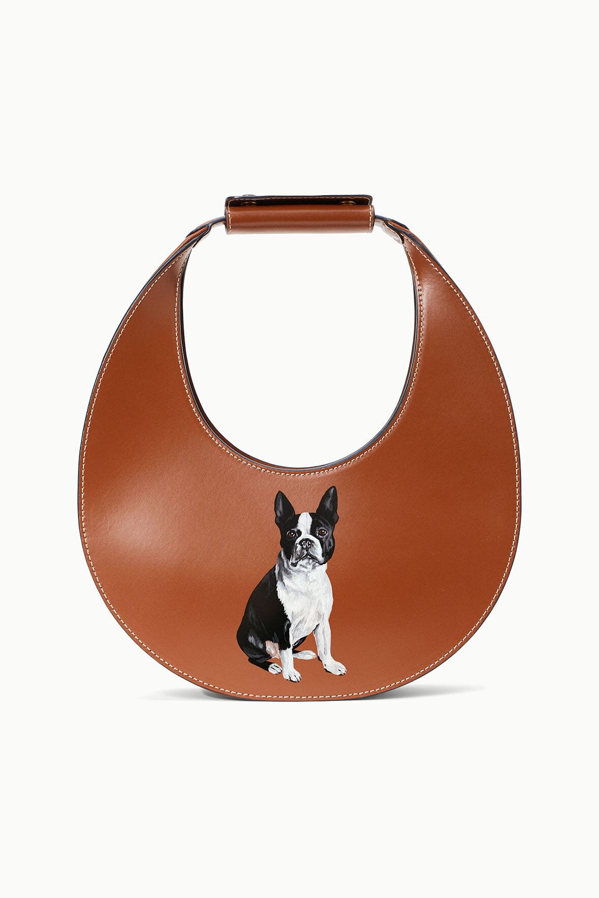 Custom Moon Bag with Magnetic Closure & Suede Lining | STAUD