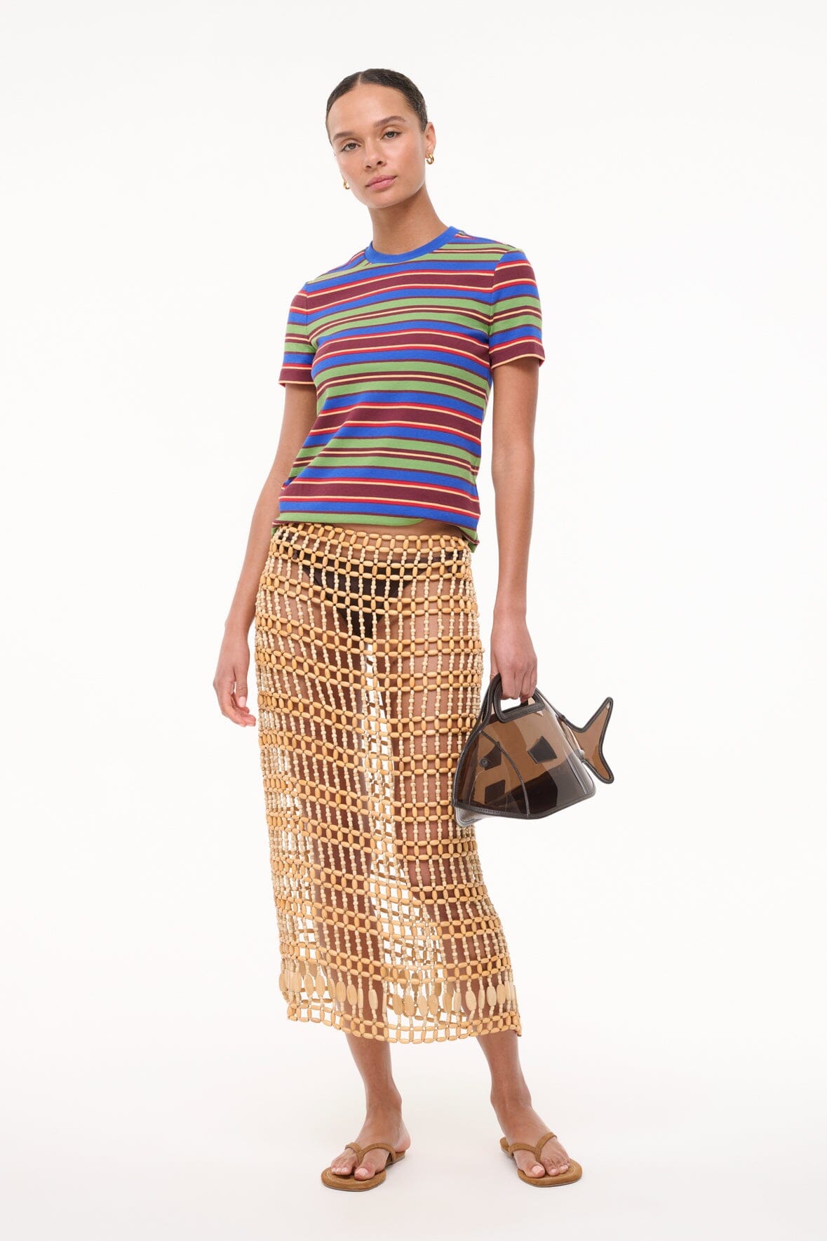 Handcrafted Beaded Midi Skirt for Beach Cover-Up | Abaco