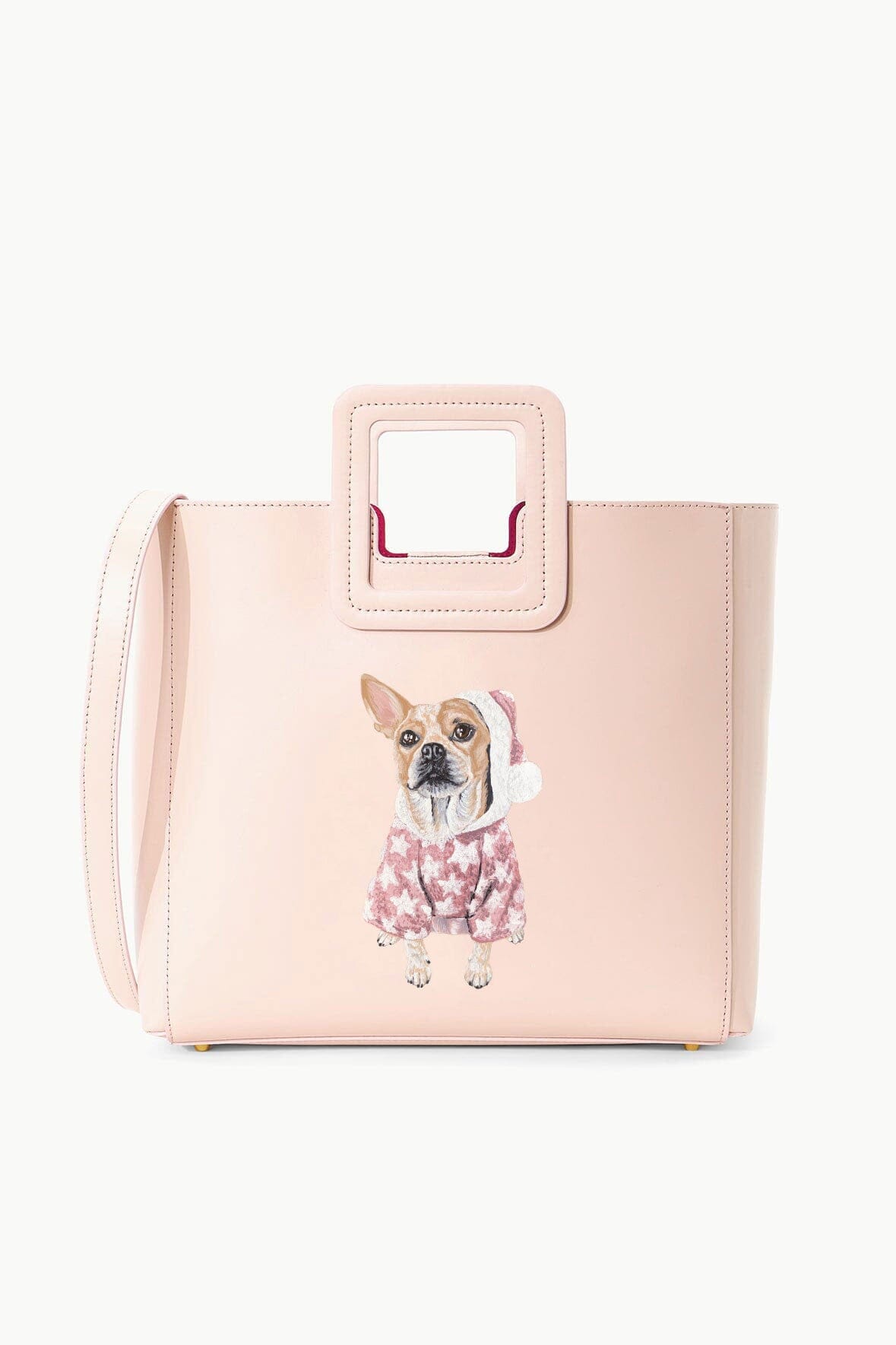 Custom Shirley Leather Bag with Zipper & Suede Lining | Blush