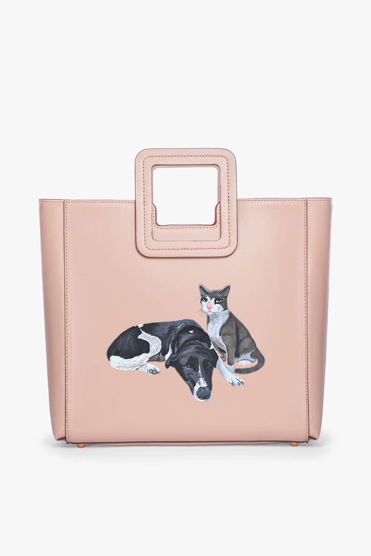 Custom Shirley Leather Bag with Zipper & Suede Lining | Blush