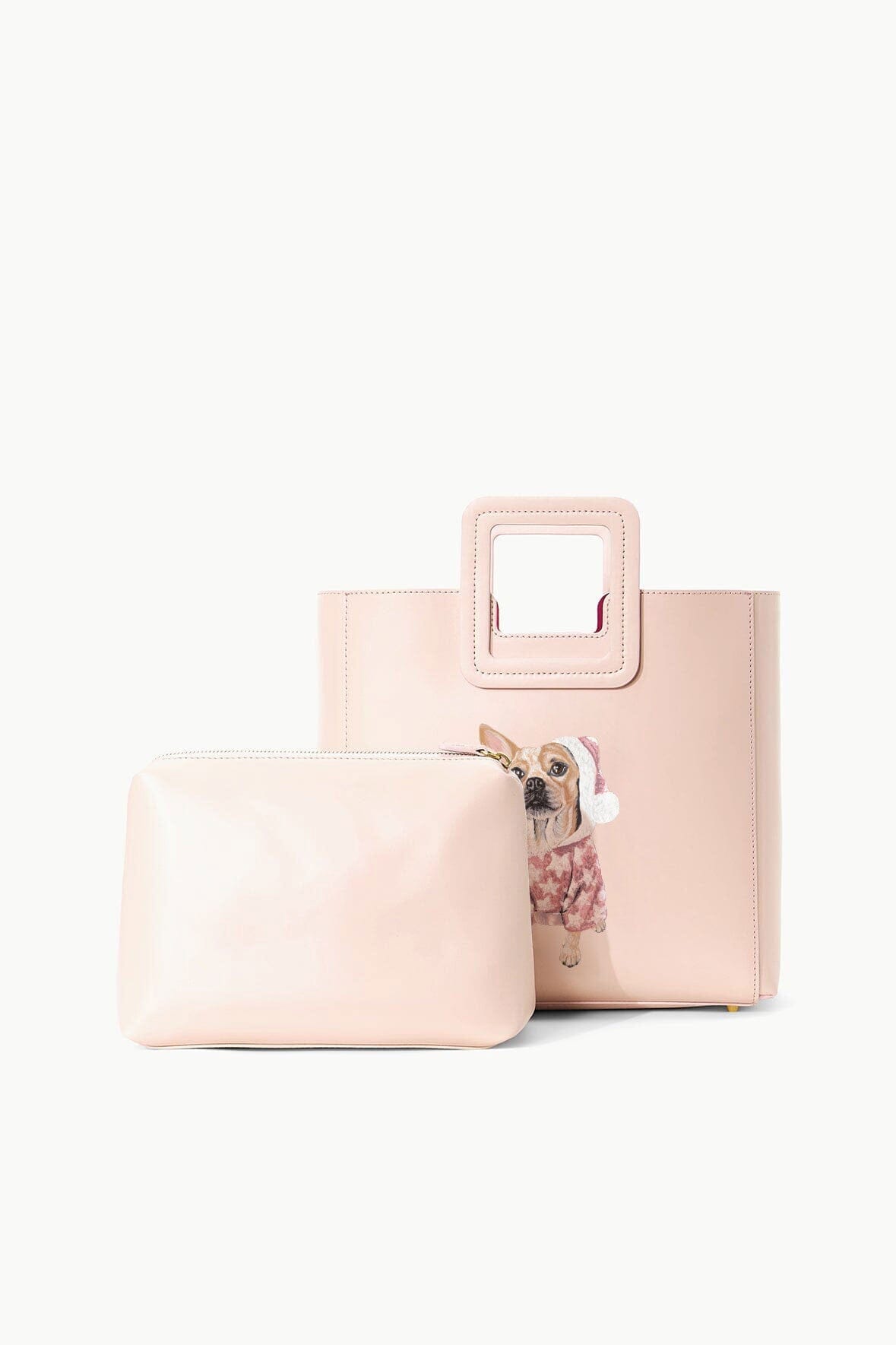 Custom Shirley Leather Bag with Zipper & Suede Lining | Blush
