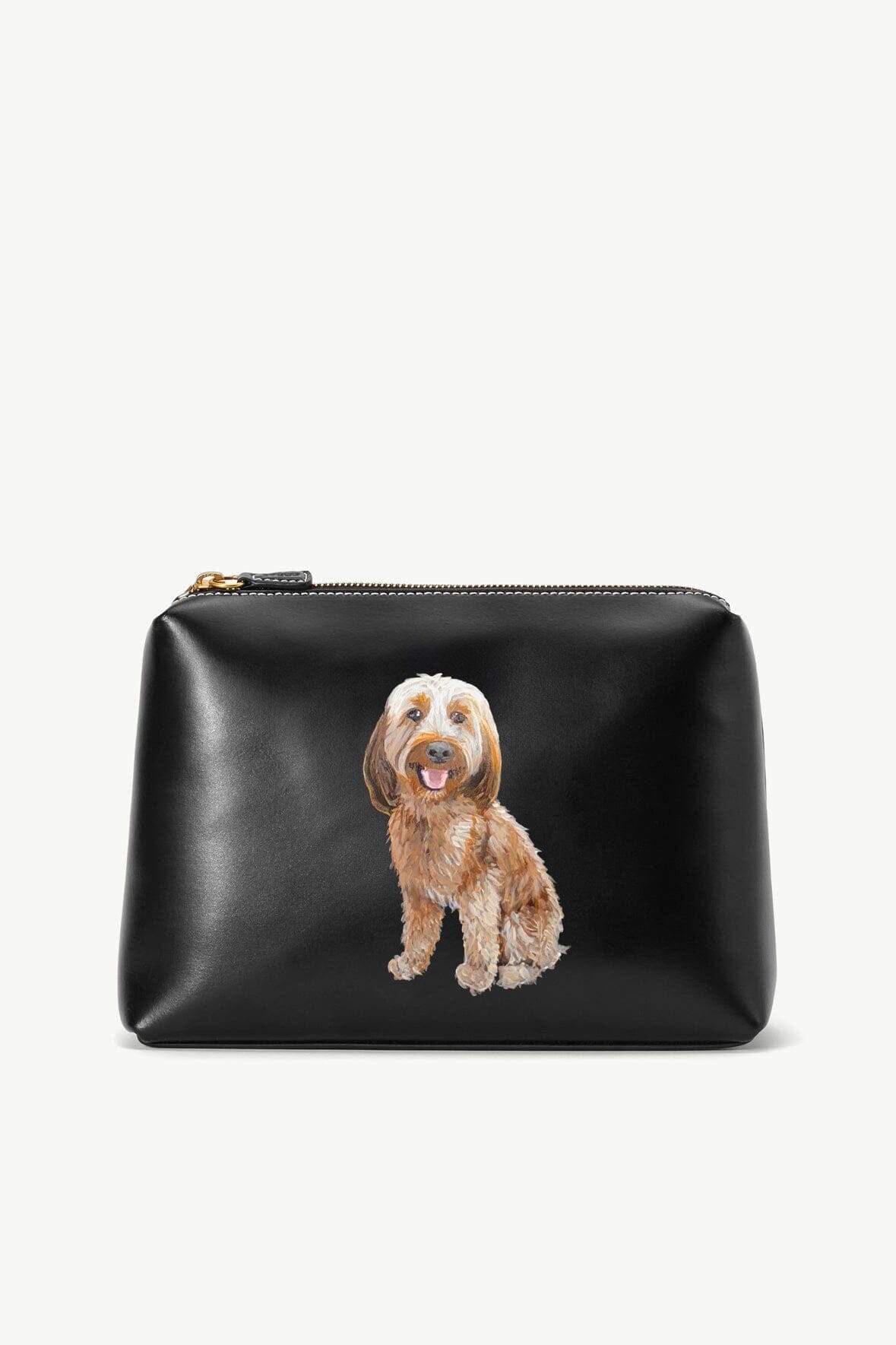 Custom Pet Portrait Pouch with Zipper Closure & Suede Lining | Shirley Pouch
