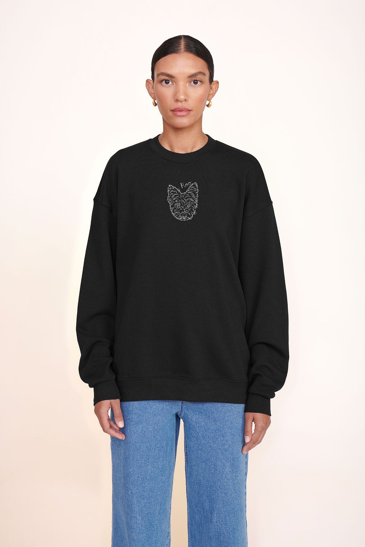 Oversized Unisex Sweatshirt with Fleece Lining | STAUD x C.BONZ