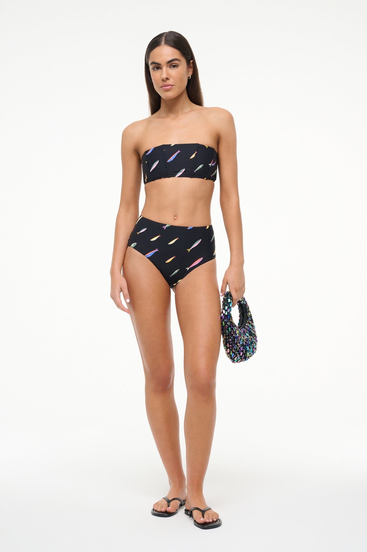 High-Waisted Bikini Bottom with Moderate Coverage | Pop Sardines Black
