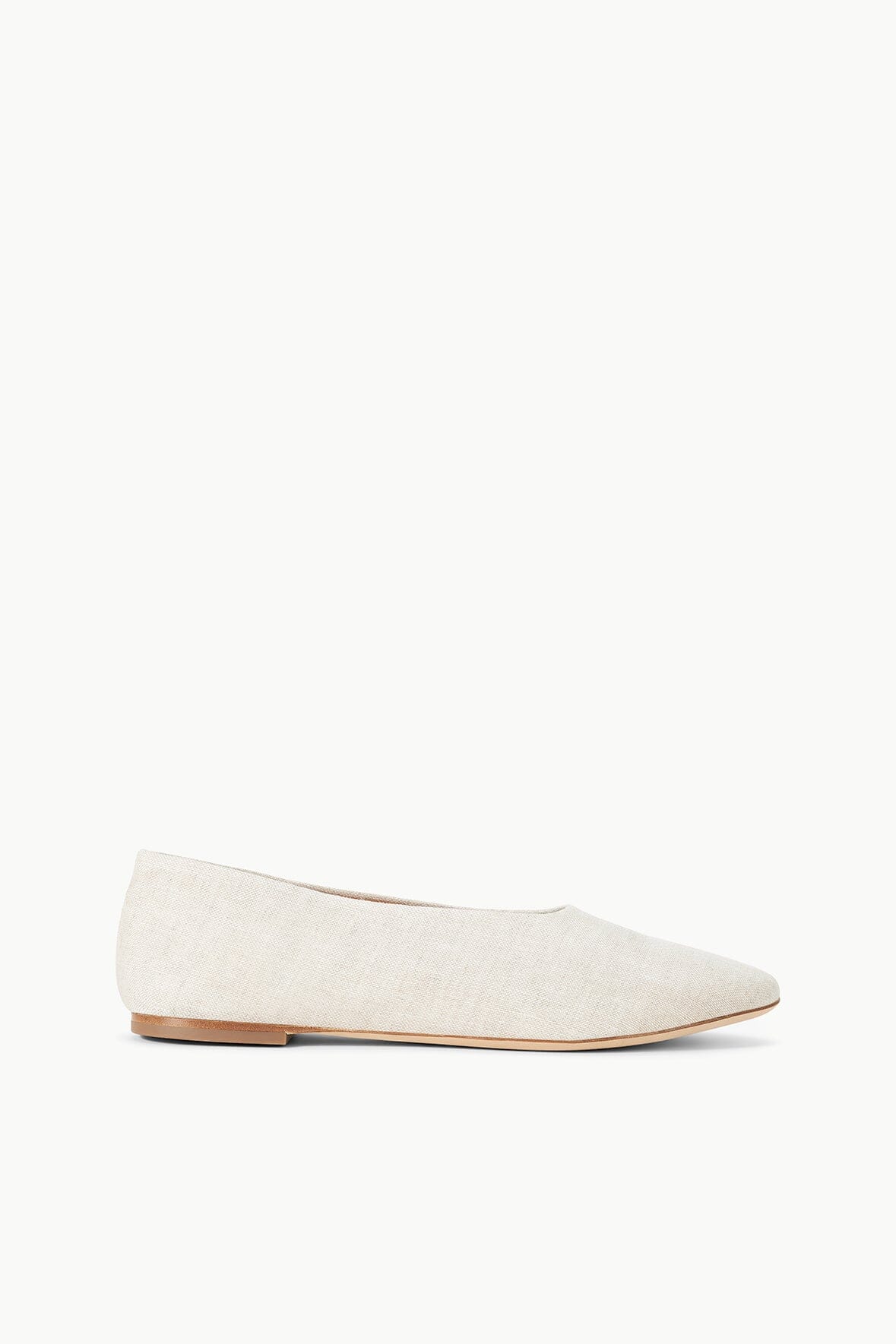 Natural Cotton Blend Ballet Flats with Leather Lining | Alba