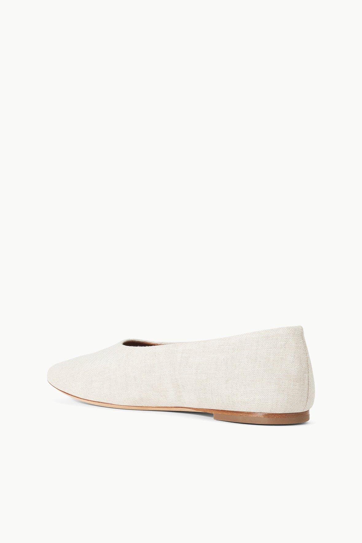 Natural Cotton Blend Ballet Flats with Leather Lining | Alba