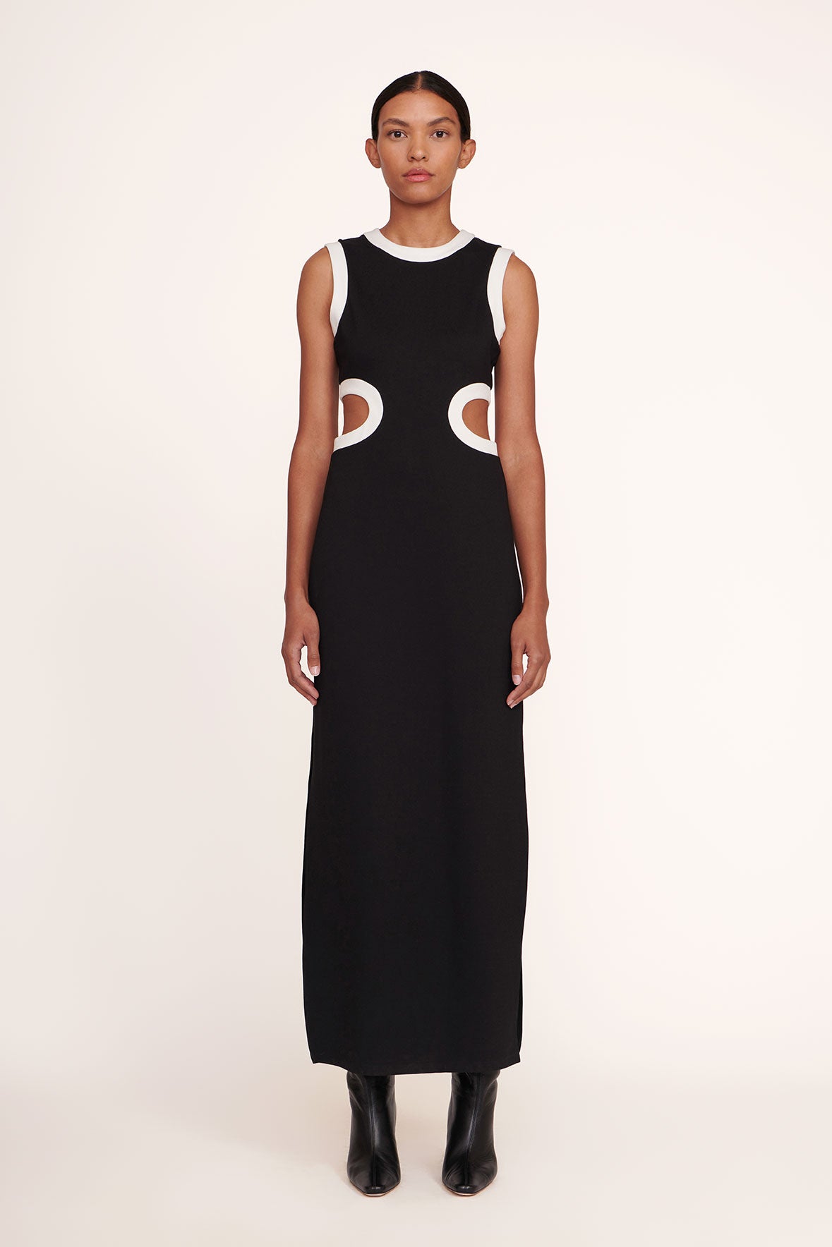 Sleeveless Ponte Dress with Cutouts & Side Slits | Dolce Dress