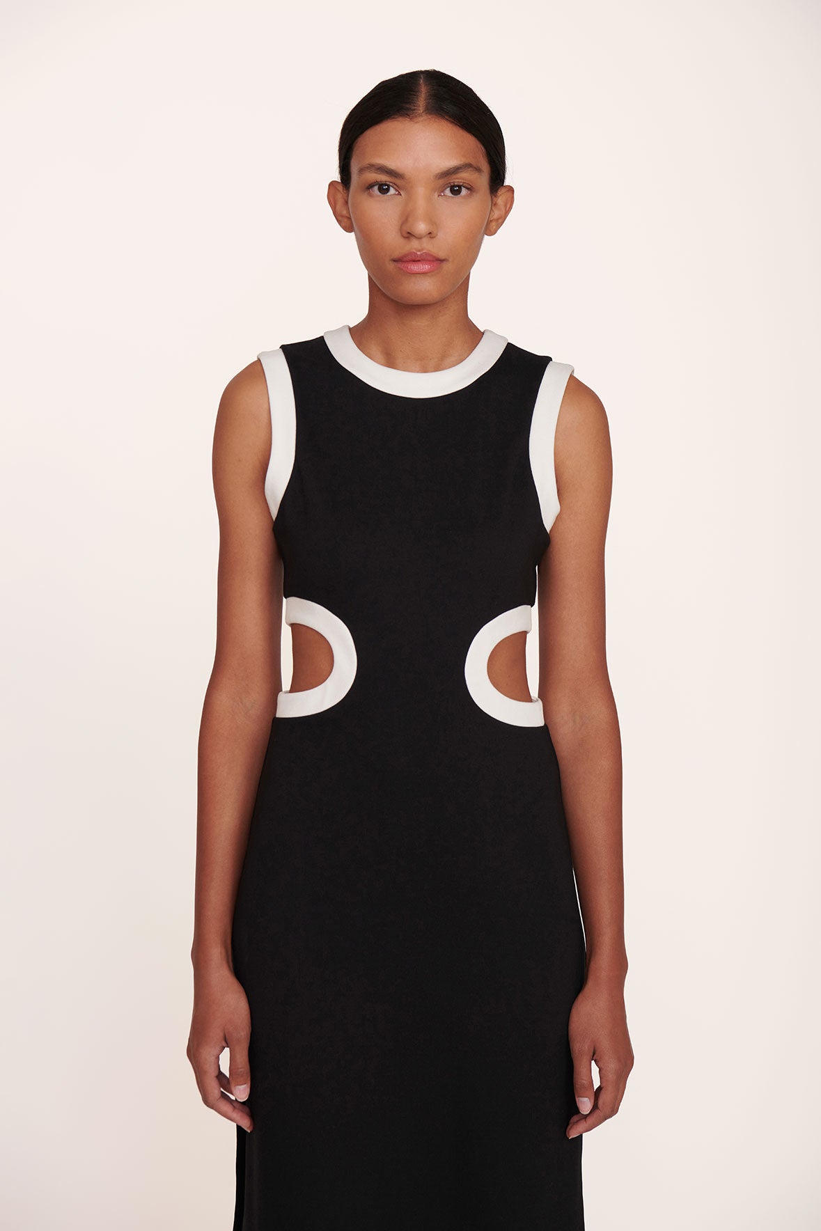 Sleeveless Ponte Dress with Cutouts & Side Slits | Dolce Dress