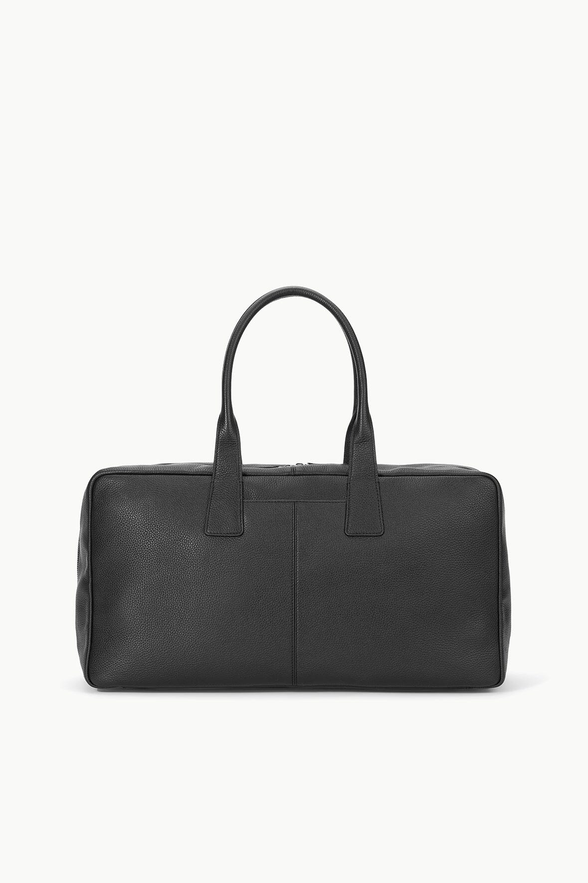 Leather Weekender Travel Bag with Shoulder Straps & Pockets | Dude Black