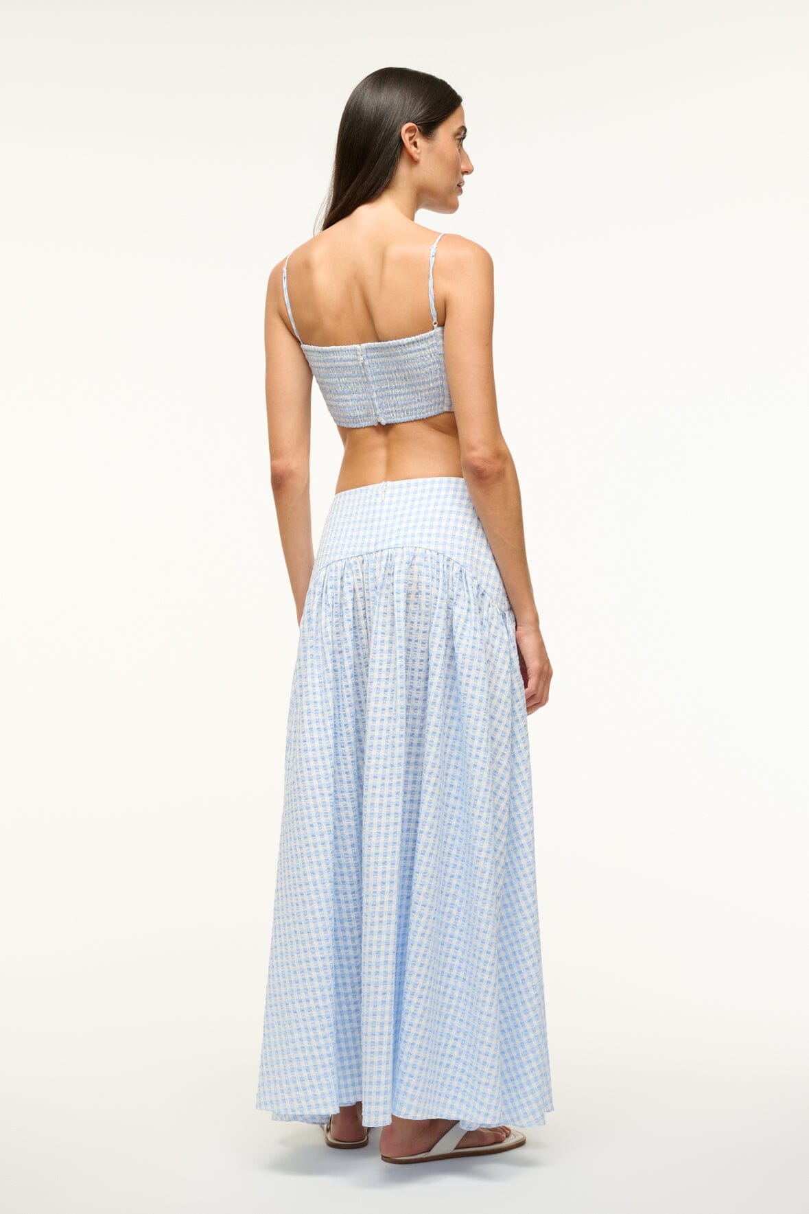 Stretchy Cotton Cropped Tank Top with Adjustable Straps | Federico