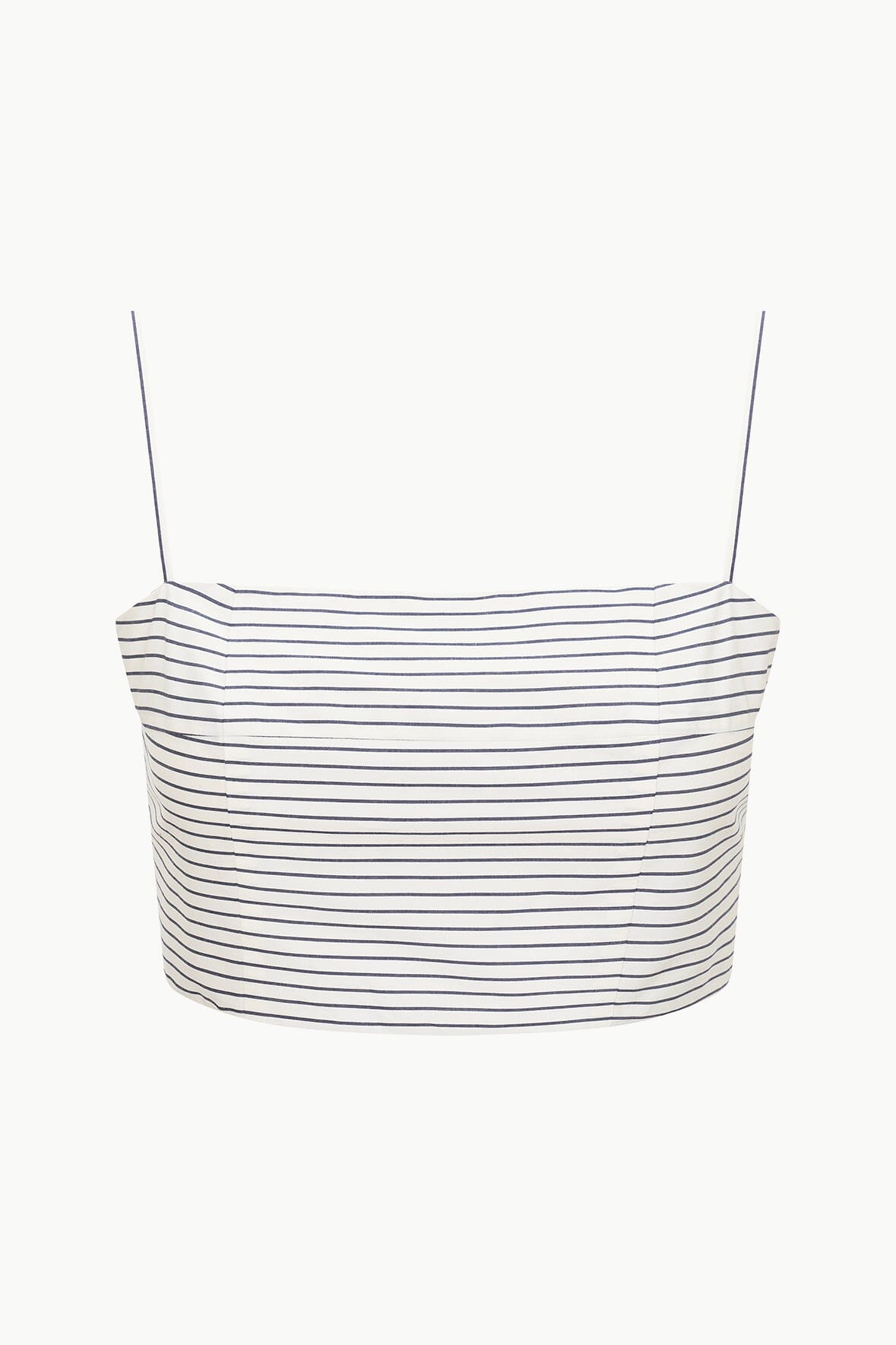 Spaghetti Strap Cotton Tank Top with Back Zipper | Federico Ivory