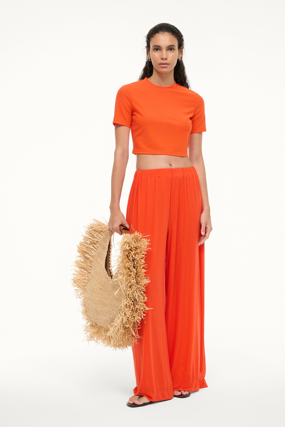 Cropped Swim Coverup Top with Power Mesh Fabric | Fernanda