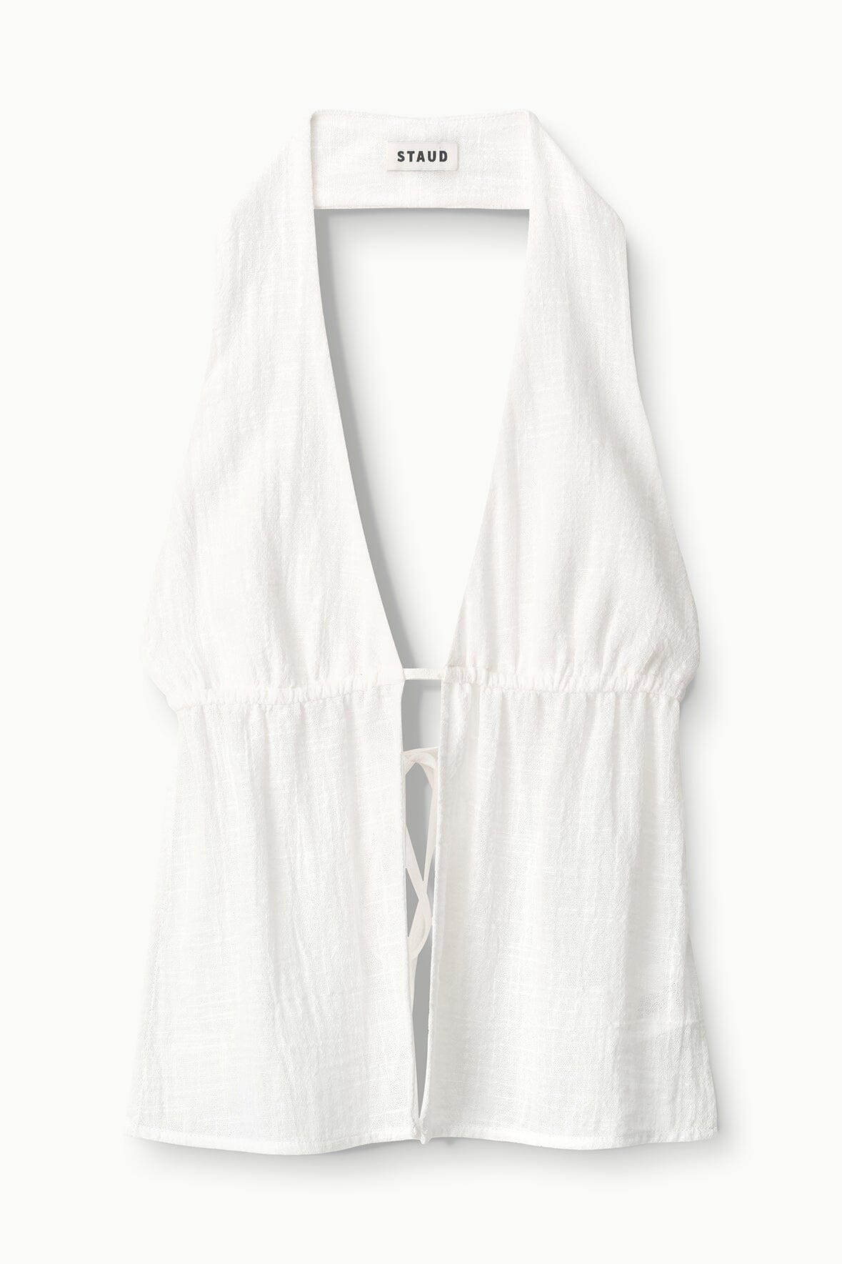 Flowy Halter Coverup Top for Swimwear | Buttercream Cotton Gauze