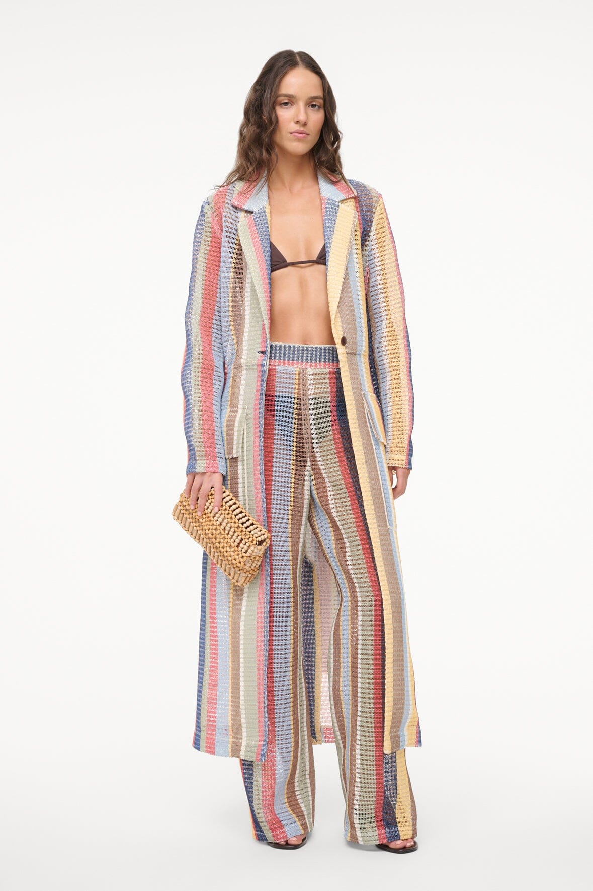 Summer Lace Trench Coat with Waist Belt | Freddie Market Stripe