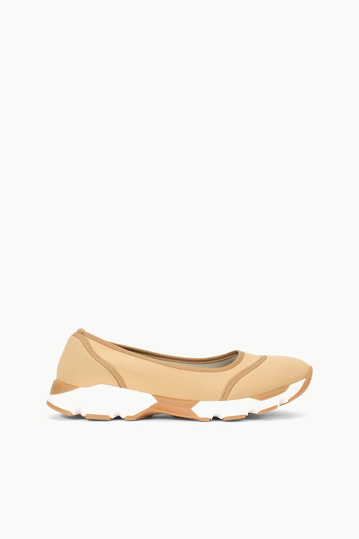 Sneaker-Inspired Ballet Flats with Padded Insole | Gino Camel