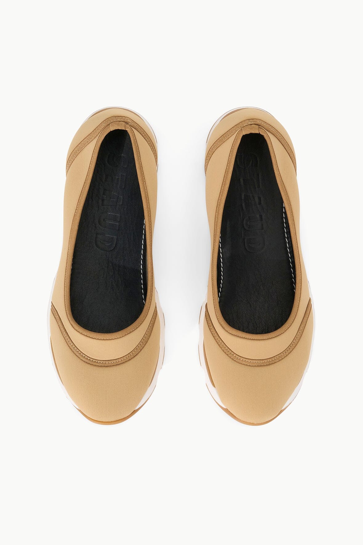 Sneaker-Inspired Ballet Flats with Padded Insole | Gino Camel