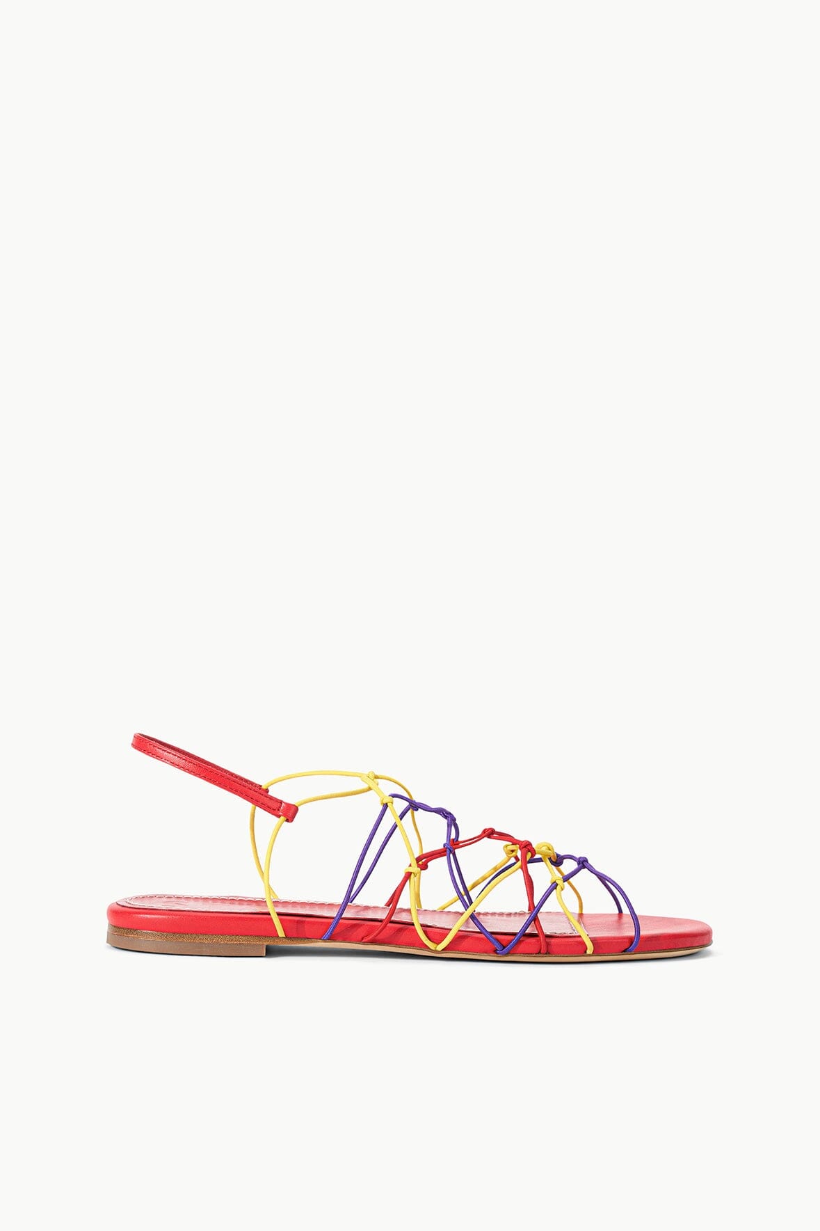 Flat Knotted Sandals with Leather Slingback | Gio