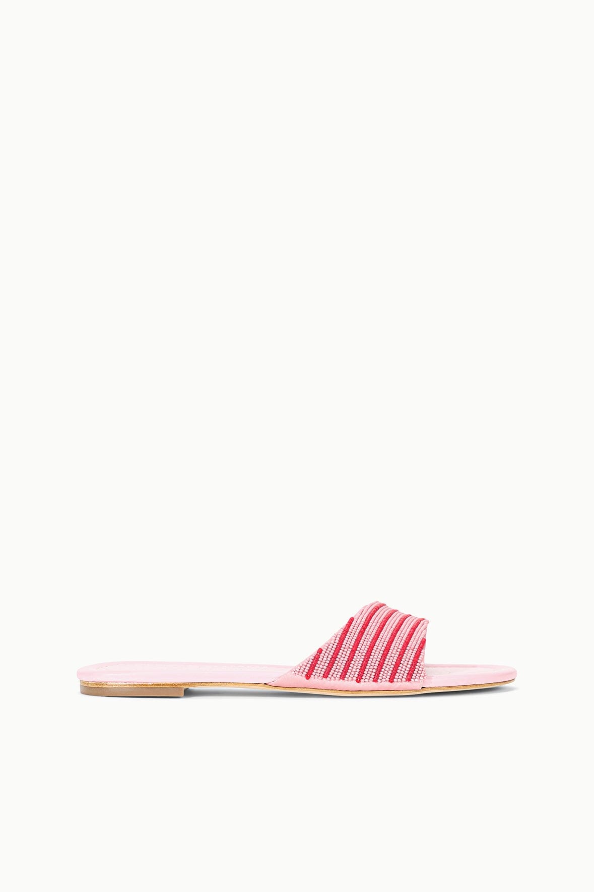 Summer Slide Sandals with Beaded Upper | Gracie Flat Montauk Stripe