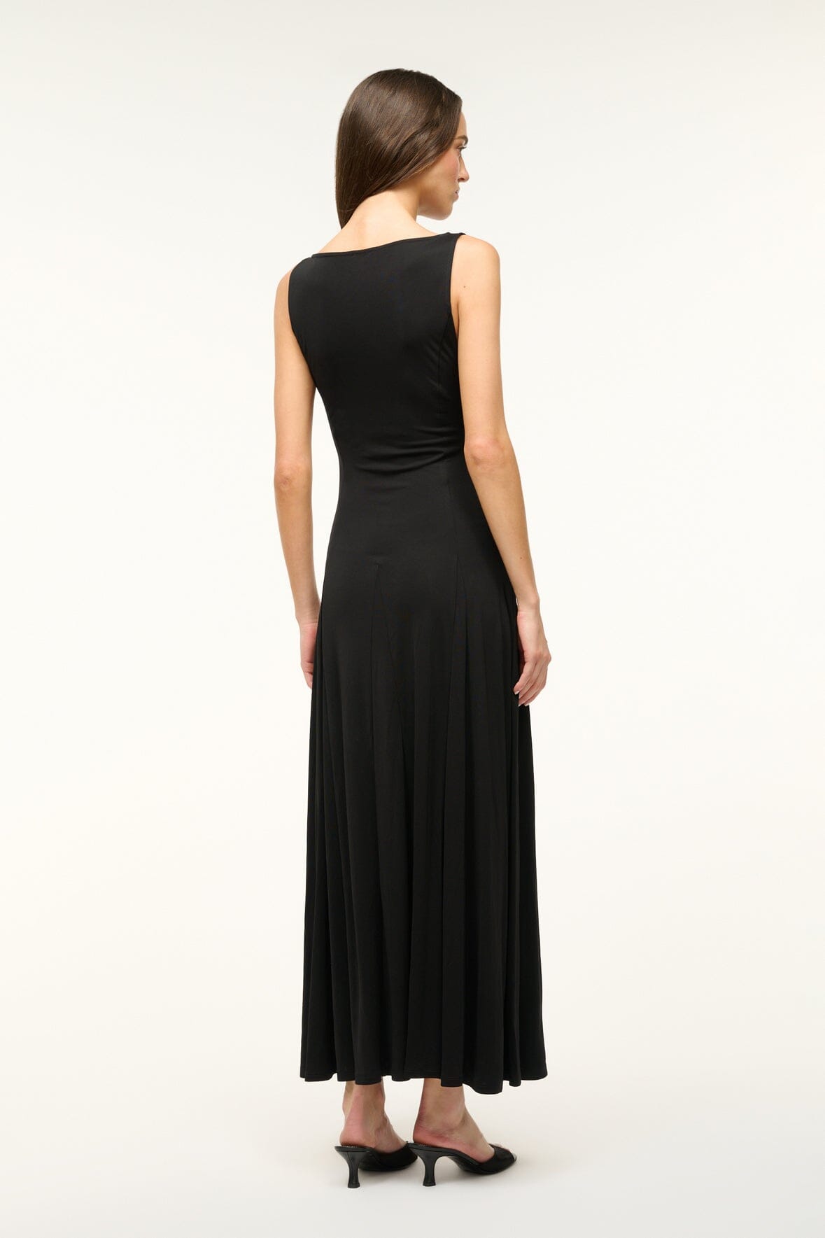 Boatneck Maxi Dress in Comfortable Jersey Knit | Gramercy Black