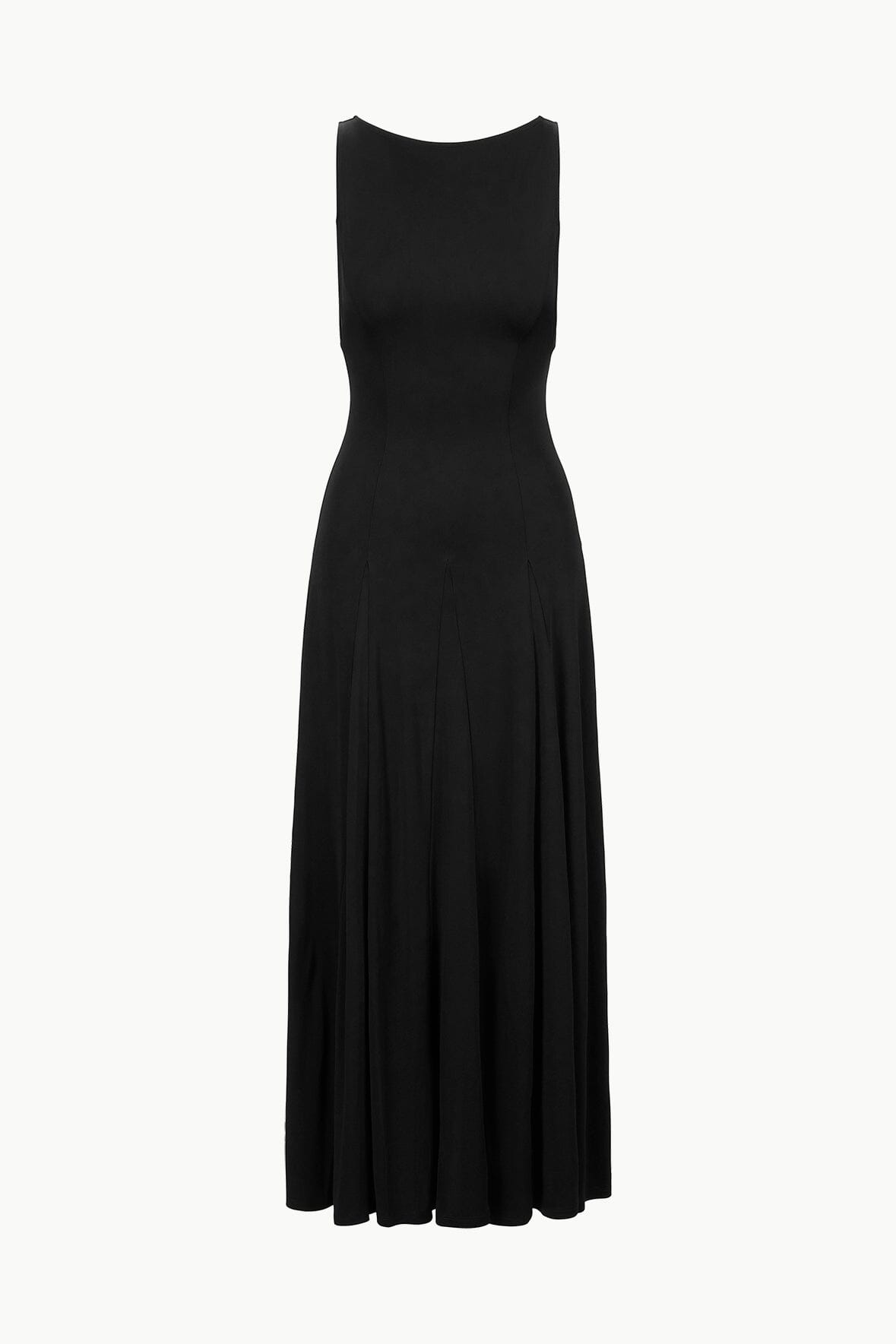 Boatneck Maxi Dress in Comfortable Jersey Knit | Gramercy Black