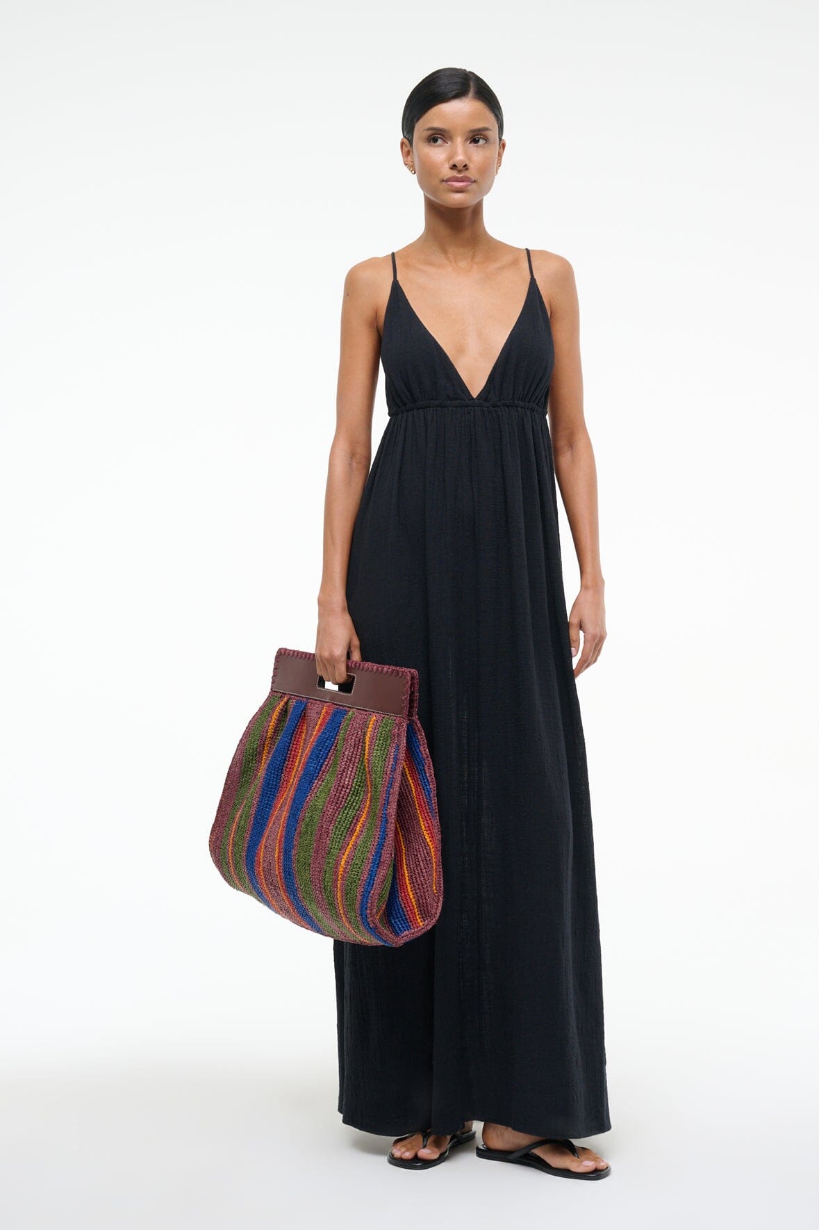 Lightweight Cotton Gauze Coverup Dress with Adjustable Straps | Hanna