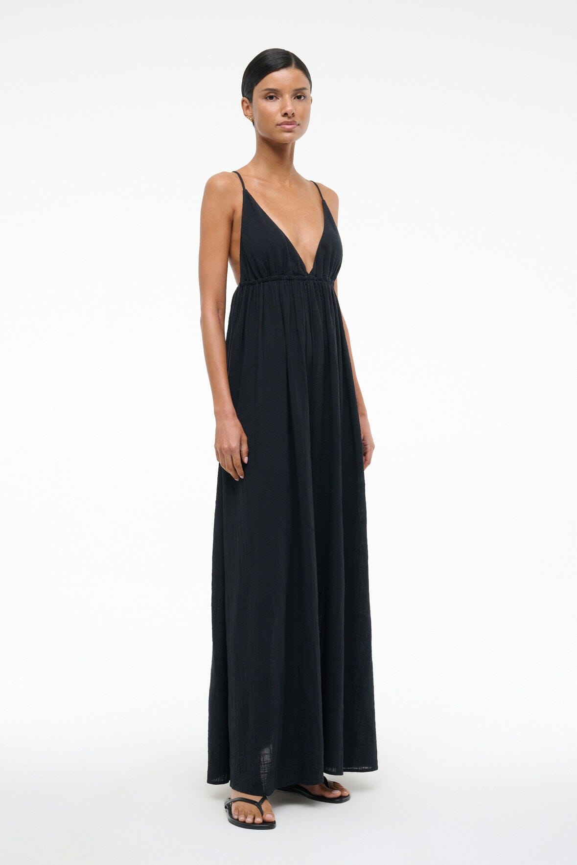 Lightweight Cotton Gauze Coverup Dress with Adjustable Straps | Hanna