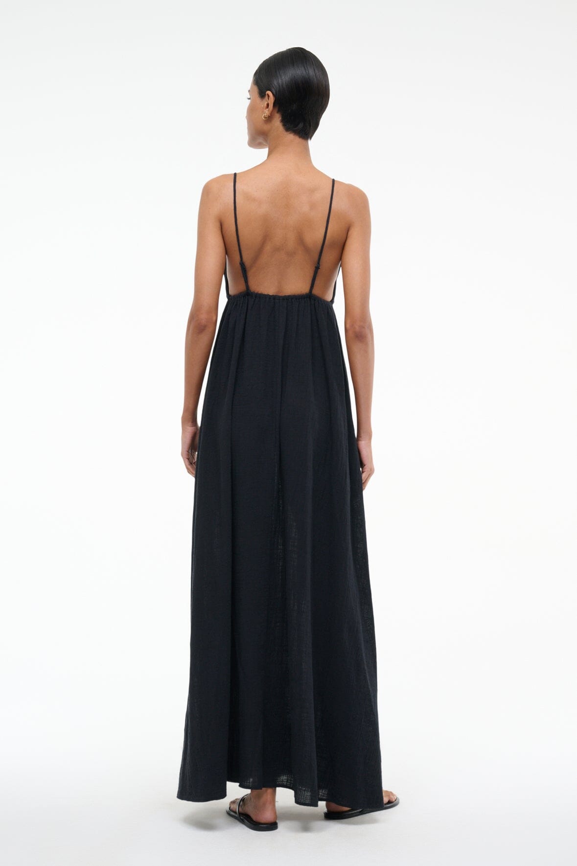 Lightweight Cotton Gauze Coverup Dress with Adjustable Straps | Hanna