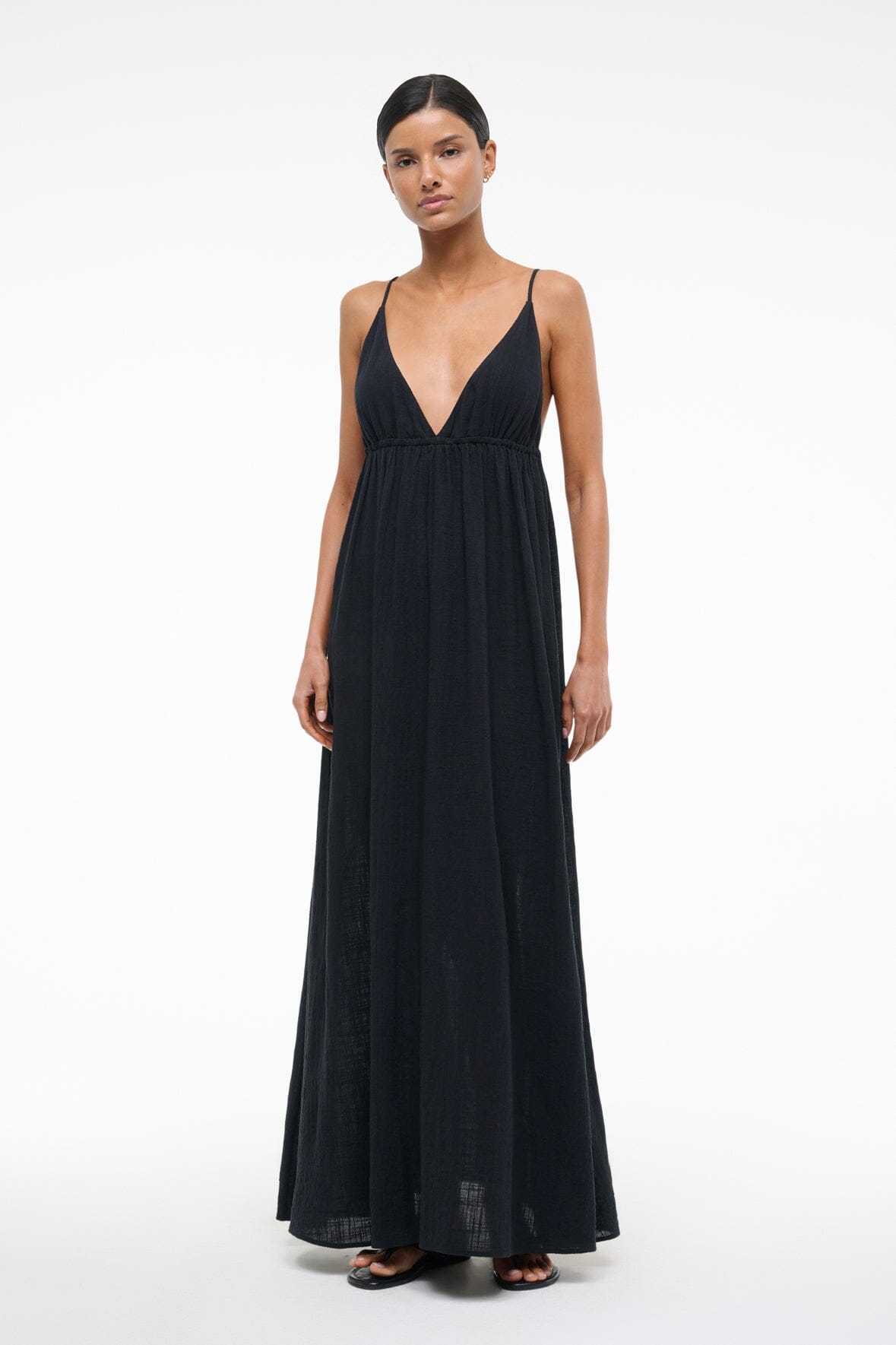 Lightweight Cotton Gauze Coverup Dress with Adjustable Straps | Hanna