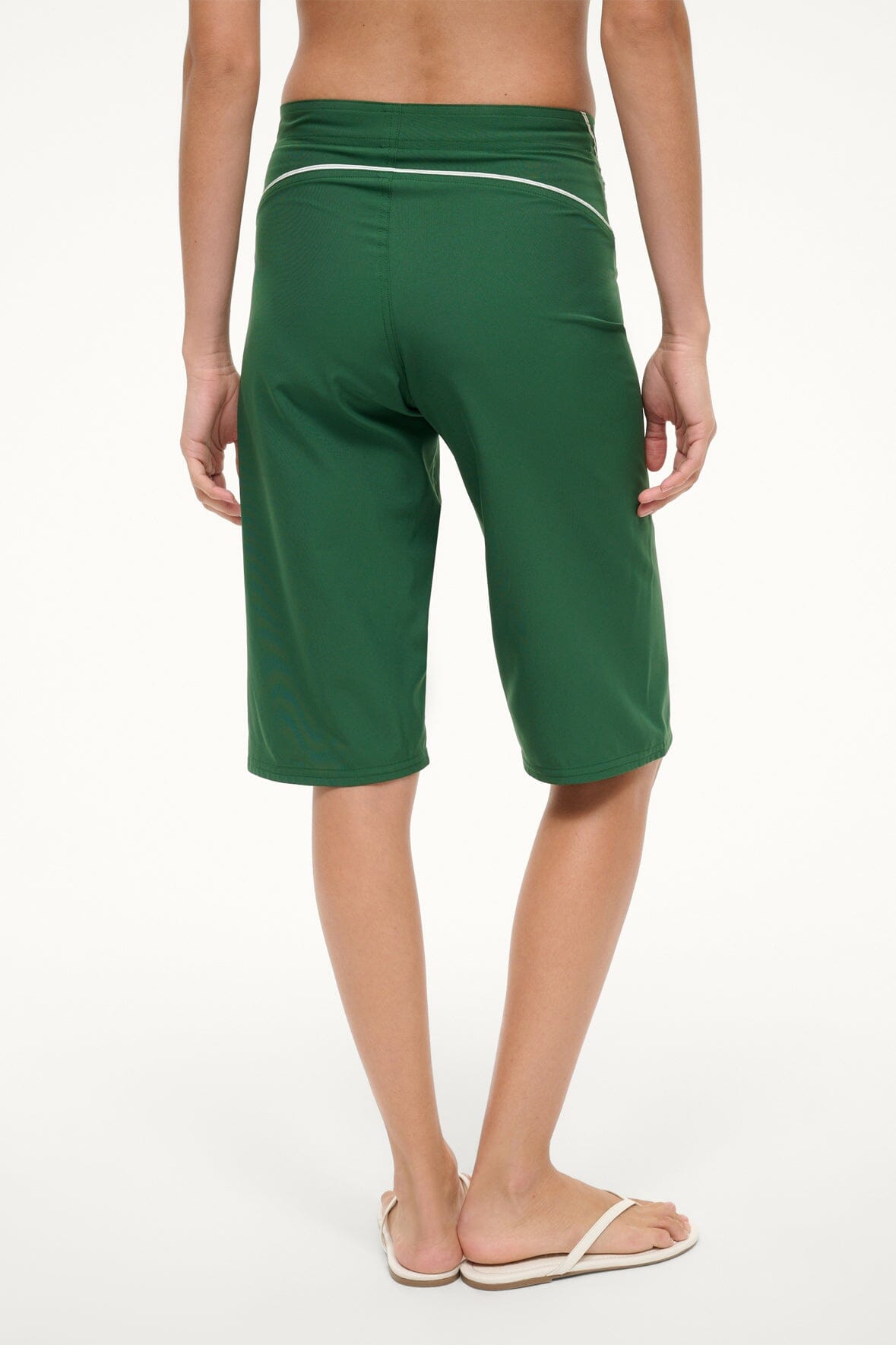 Classic Fit Knee-Length Board Shorts | Harbor Jungle White